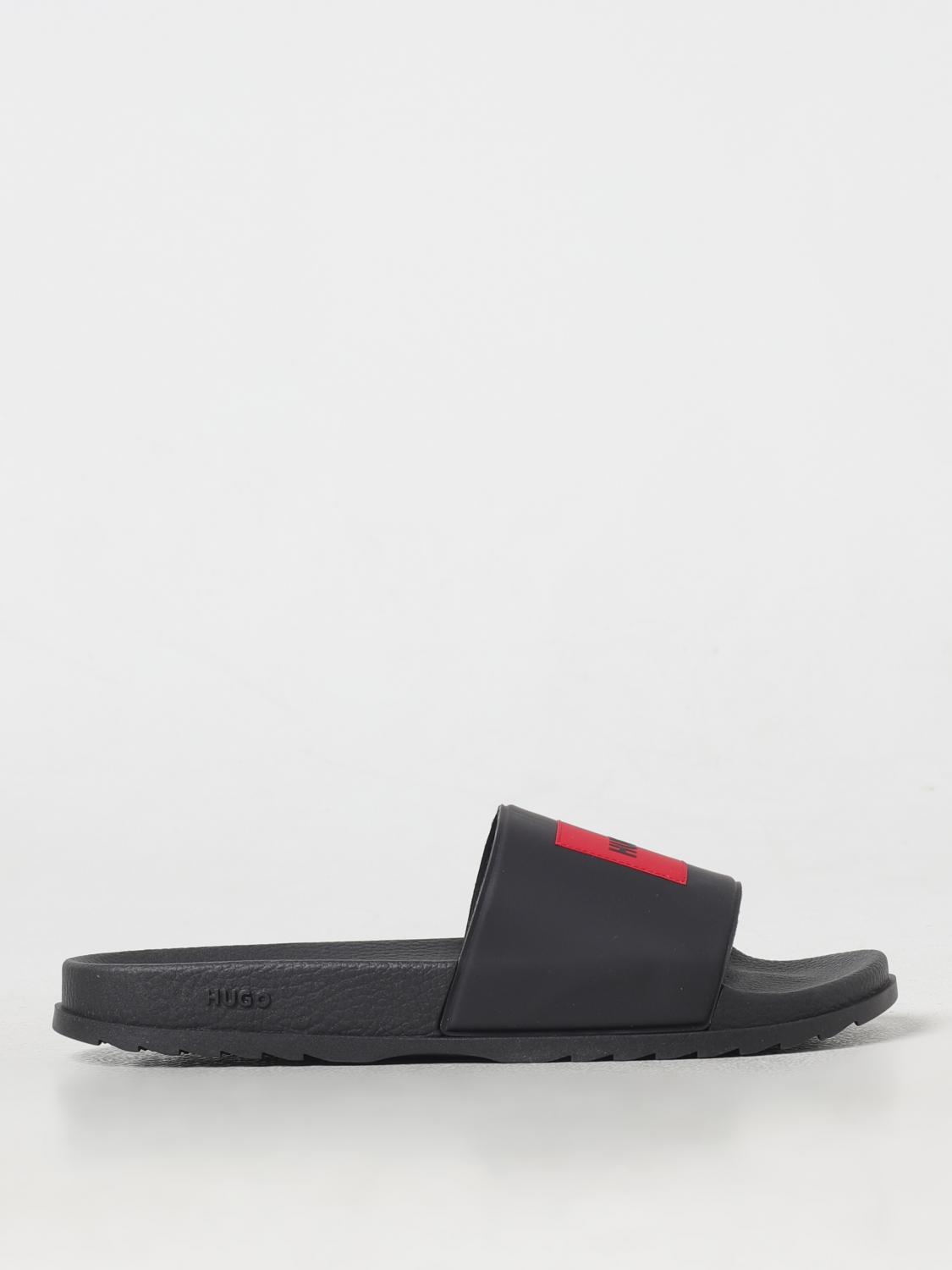 Hugo slides embroidered  logo