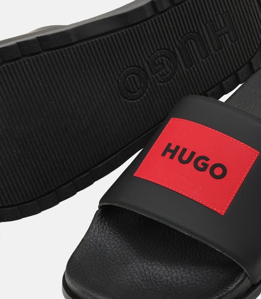 Hugo slides embroidered  logo