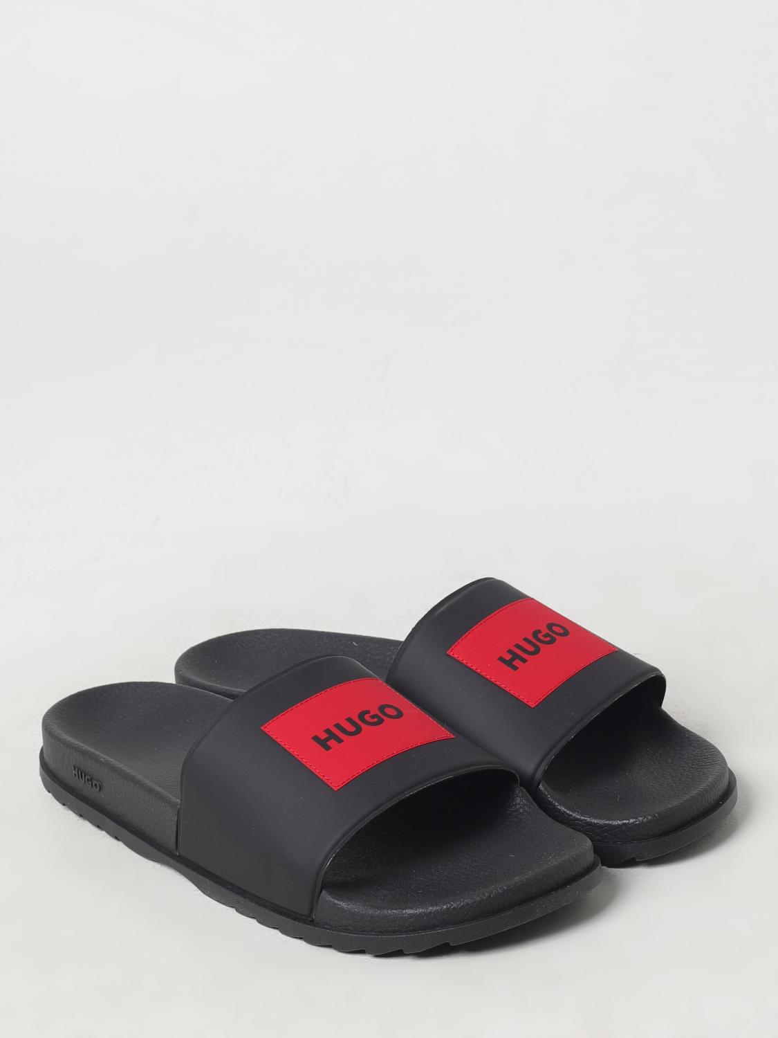 Hugo slides embroidered  logo